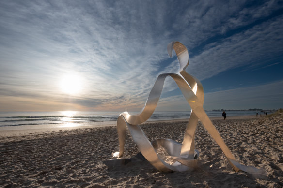 Matt Turley’s sculpture On Reflection, from the Swell Sculpture Festival 2022.