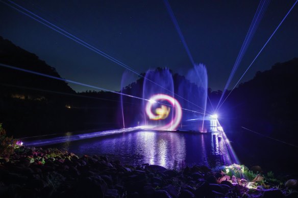Aqua Luma lights up Cataract Gorge.