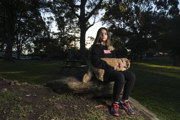 Student Lily McMahon isn’t happy with remote learning due to Sydney’s COVID-19 lockdown. 