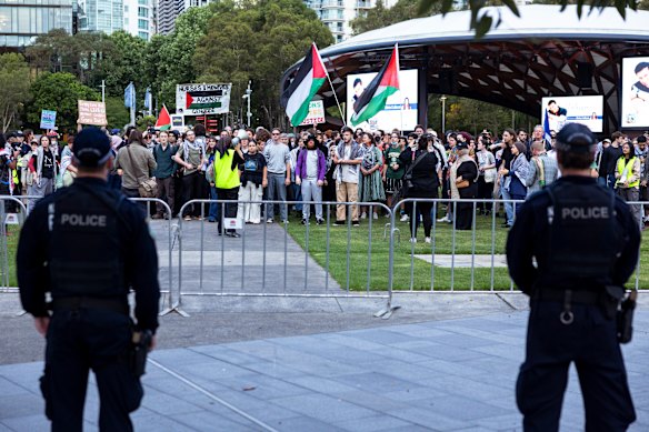 NSW Police said an operation was ongoing and four people were arrested. 
