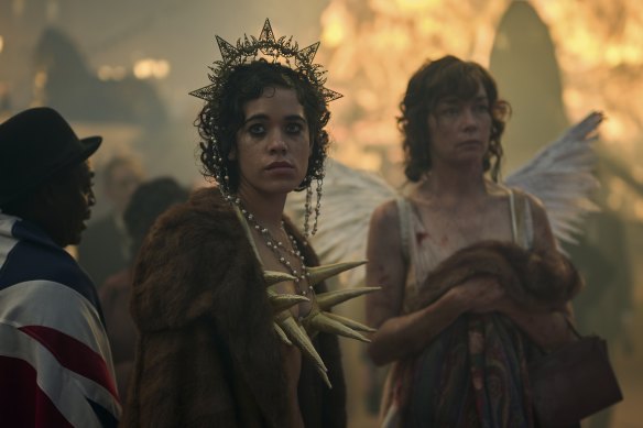 Umi Myers (left) and Julianne Nicholson in Dope Girls. 