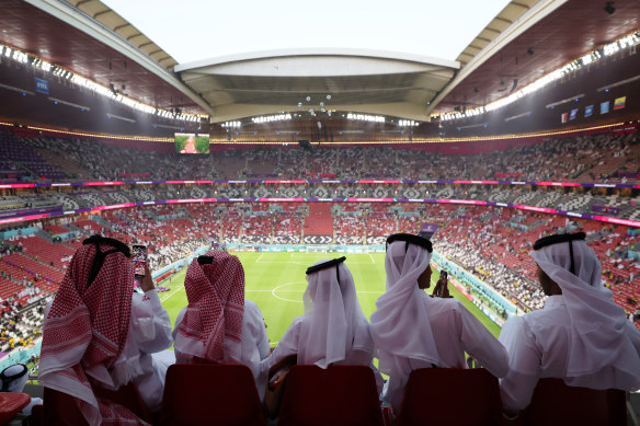 A FIFA World Cup match in Qatar, which beat the US in the contest to become host nation for the 2022 tournament.