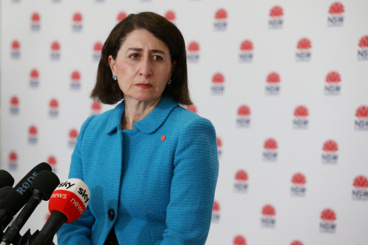 Gladys Berejiklian updates NSW on the COVID-19 situation on Sunday.