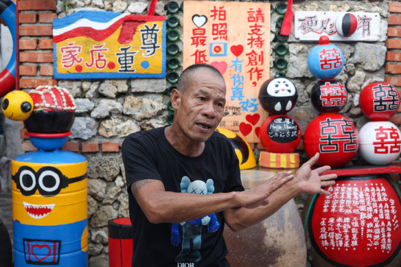 Storekeeper Chen Kuo-Chung, 60, in Penghu, Taiwan Strait.
