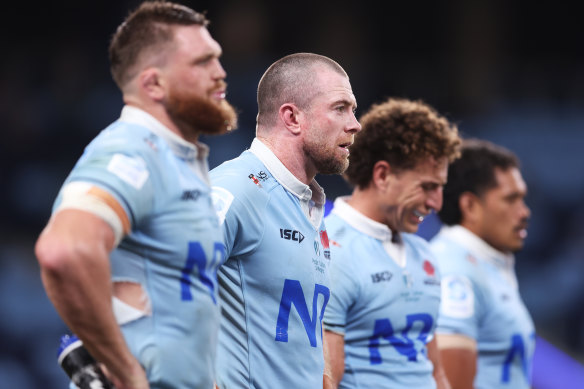 There was nothing to celebrate for the Waratahs after the Rebels sealed the win.