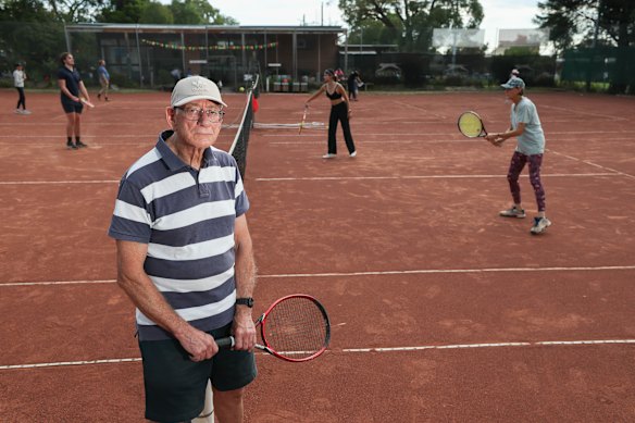 Club president Doug Evans says the future of the tennis club is up in the air because of the redevelopment plan.