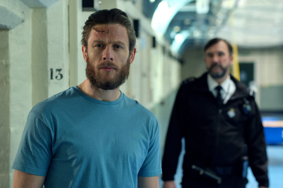 The new season of Happy Valley sees Tommy Lee Royce (James Norton) serving time in prison and sporting an ugly scar.