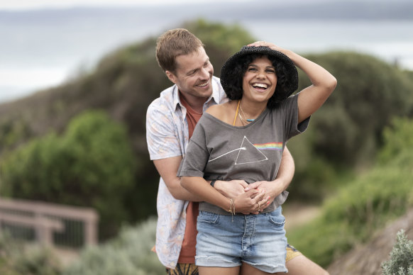 Butler had been reading Miranda Tapsell’s autobiography (pictured, with her episode co-star Richard Davies) and suggested that the actress might write an episode with her husband, James Colley.