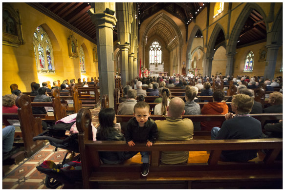 Large families filling entire pews were once commonplace at Catholic Mass. Nowadays, however, many of the most dedicated parishioners are older.