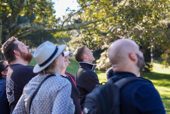 Penrith hooker Mitch Kenny at a bird-watching event at Centennial Park.