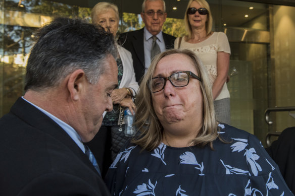 Courtney Topic’s parents Ron and Leesa Topic outside Glebe Coroners Court during the inquest into her death in 2018.