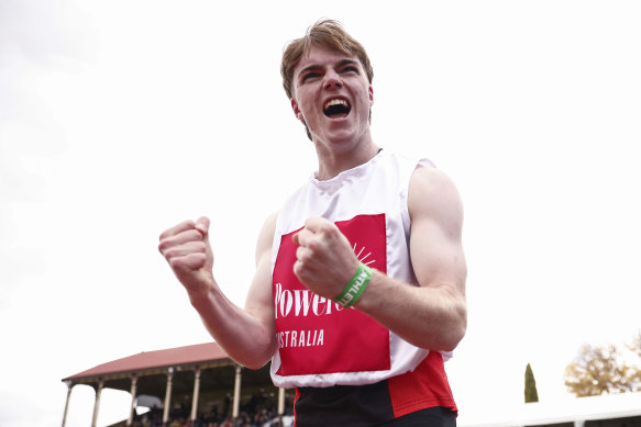 Ryan Tarrant trained with some Essendon players this year before winning the Stawell Gift on Monday.