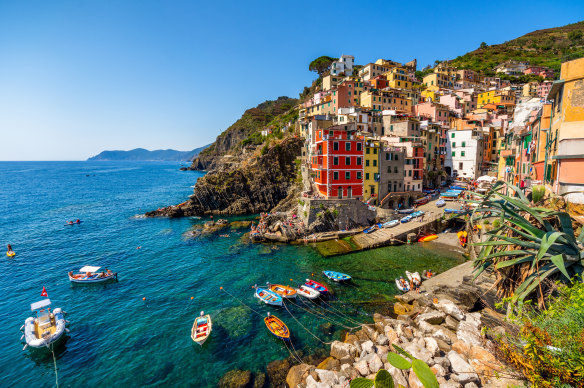 The village of Riomaggiore in Cinque Terre.

