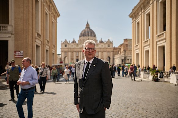 Australia’s ambassador-designate to the Holy See, Keith Pitt, visits the Vatican on Wednesday.