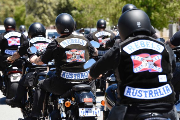Bikie club colours would be banned under the proposed laws. 