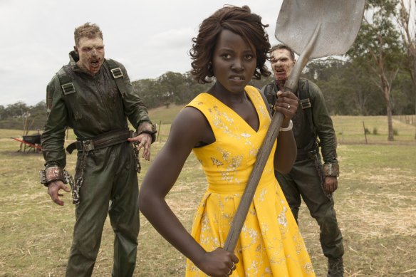 Lupita Nyong'o is zombie-fighting school teacher Miss Caroline in Little Monsters.