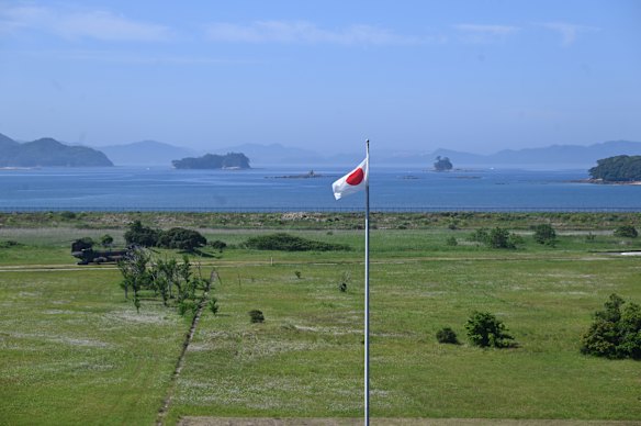 Camp Ainoura in Sasebo, pictured in June this year, the base of Japan’s amphibious rapid deployment brigade.