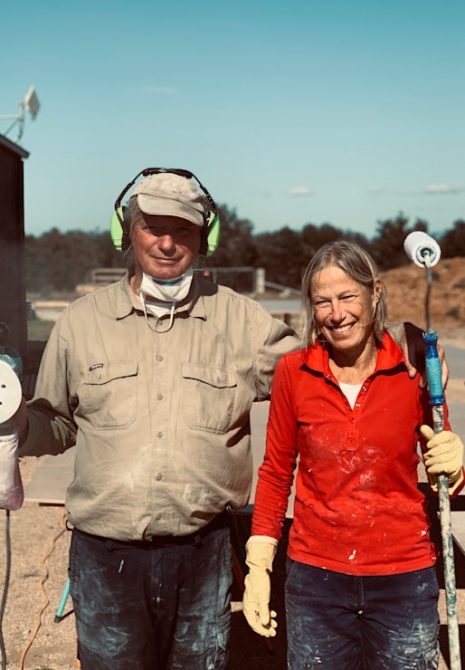 Rob and Sally Hawkins,  owners of Mystery Bay, spent months painting and working on their new home. 