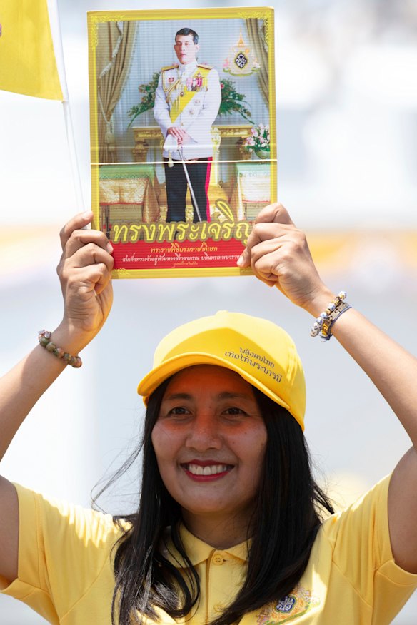 One of thousands of wellwishes hoping for a glimpse of the new king. 