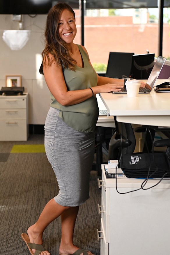 Fiona Sarkissian is back at her standing desk.