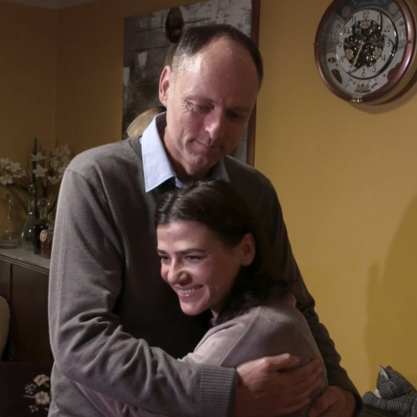 Bondi Junction stabbing survivor Liya Barko (right) is reunited with Wayne Tolver-Banks.