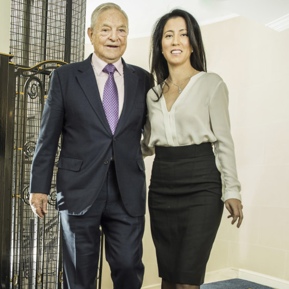 Soros with his third wife, Tamiko Bolton.