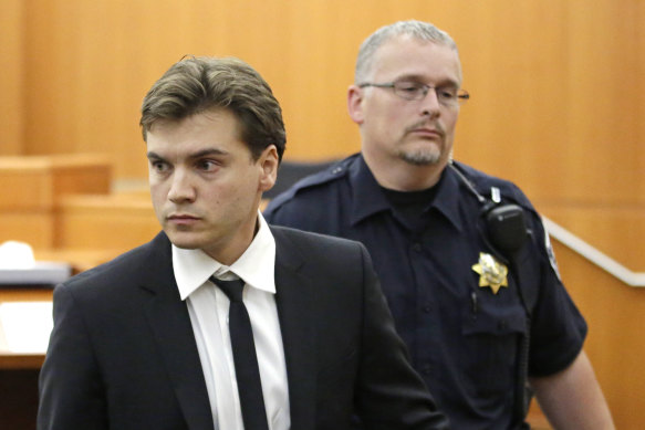 Emile Hirsch is taken in to custody after appearing in court on Aug. 17, 2015, in Utah. Hirsch pleaded guilty to misdemeanor assault.