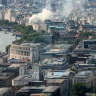 Firefighters battle blaze at London’s historic Somerset House