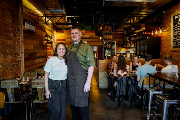 Forager's Fork chef Andy Beswick and wife Michelle.