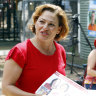 Former deputy premier Jackie Trad campaigning in her seat of South Brisbane before the 2020 state election, which she ultimately lost to now Greens MP Amy MacMahon.