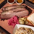 Brisket is smoked for up to 18 hours at Il Texas Barbecue.