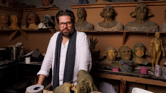 Special effects artist Steve Boyle in his workshop in Brisbane.