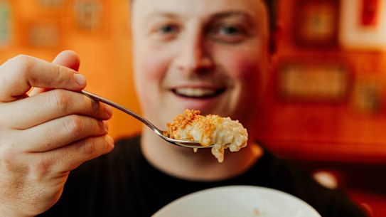 World Porridge Making Championship finalist Toby Wilson and his Anzac porridge.