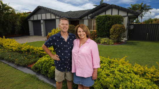 Katrina and Dean Hartley out the front of the Middle Park home that they have owned for 17 years.
