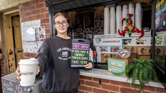 Briquettes manager Alessia Tyson was shocked by the reaction to an offer of free coffees to victims of home invasions.