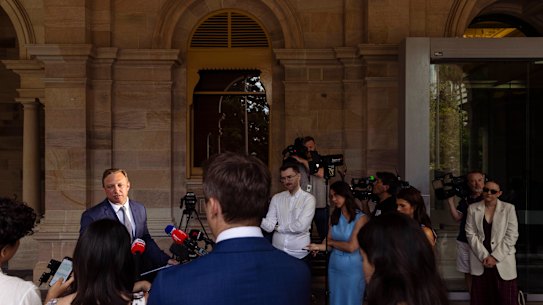 Outgoing Premier The Honorable Steven Miles is addressing the media for the first time following Labor's defeat in the 2024 Queensland State Election.