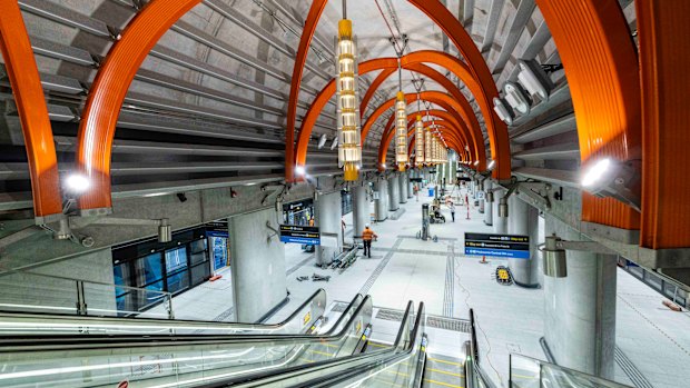 The new State Library station. 