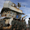 Filipino marines on the dilapidated Sierra Madre, a Second Thomas Shoal outpost, a decade ago.