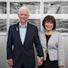 Bill Plewright and Teruko Yahata in Perth in May for the Never Again exhibition.