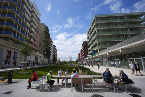 The Paris Olympic Village: famous for cardboard beds and now, chocolate muffins.