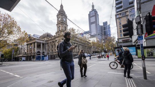 The number of pedestrians was down by almost half in some of the busiest parts of the city as new restrictions took effect.