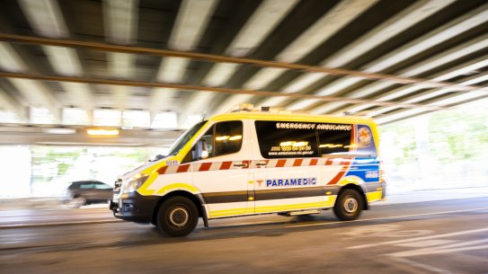 Ambulance at the Alfred Hospital.