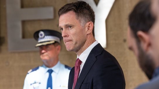 Premier Chris Minns said a review would determine whether security guards at crowded public places should have access to more equipment, such as handcuffs or pepper spray.