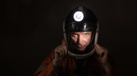 Tunneller Craig Bennett has silicosis but continues to work.