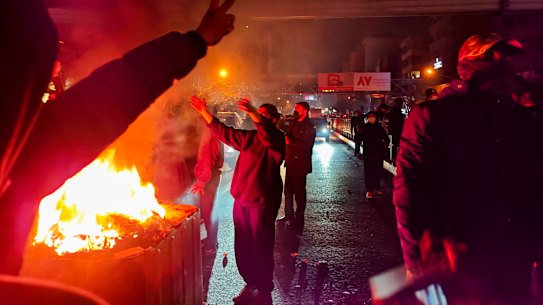 protesters in Iran