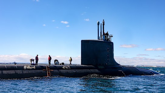 USS Minnesota, a Virginia-class submarine, sailed off the coast of Western Australia last month.