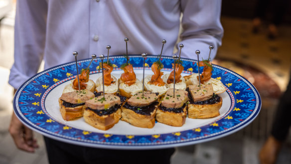 The pintxos available at Deux Freres.