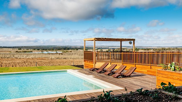 Guests can swim in two pools.