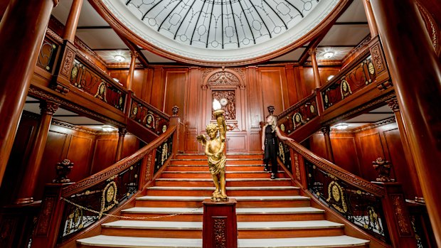 The grand staircase at Melbourne Museum’s successful Titanic exhibition, held in late 2023 until April 2024.