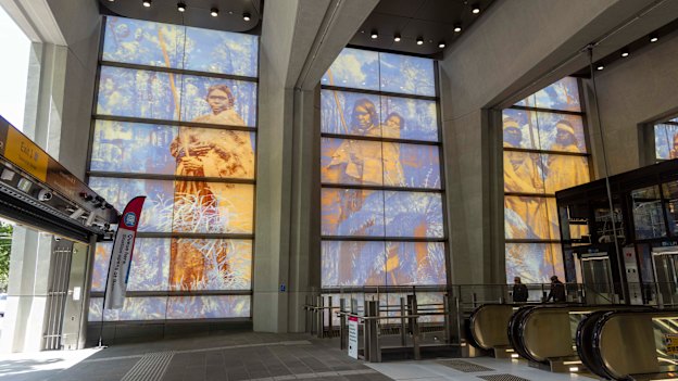 Danie Mellor’s work Forever at State Library station.